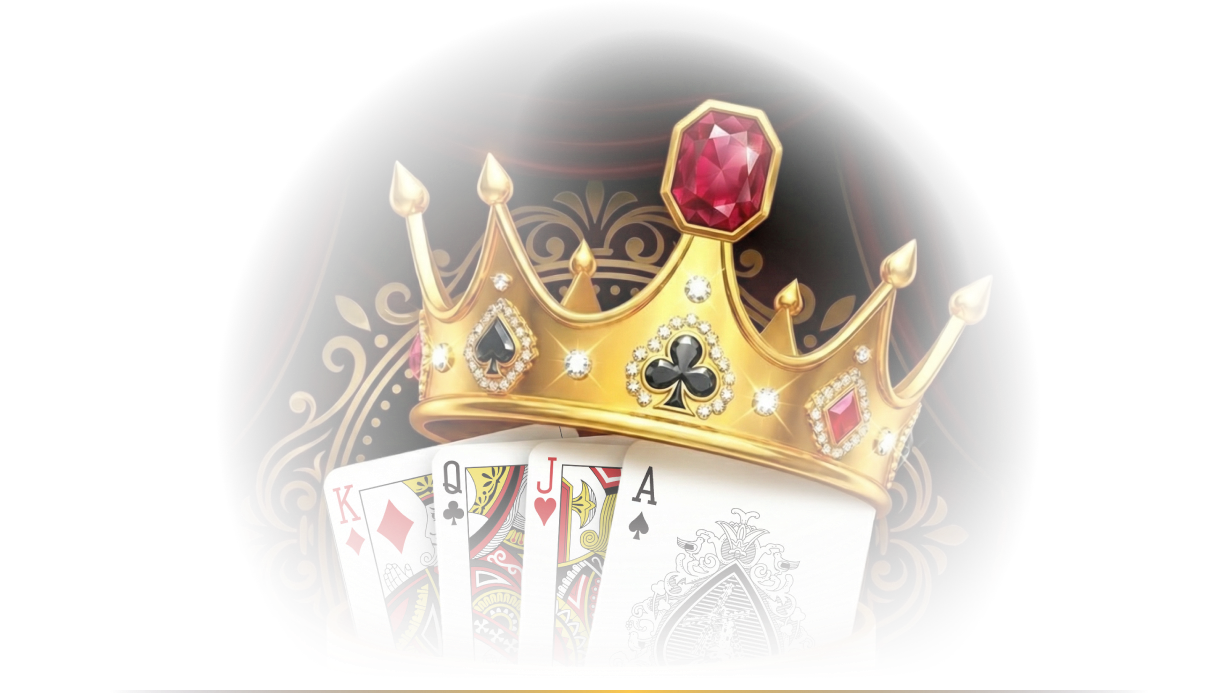 تاج و کارت‌های بازی حکم